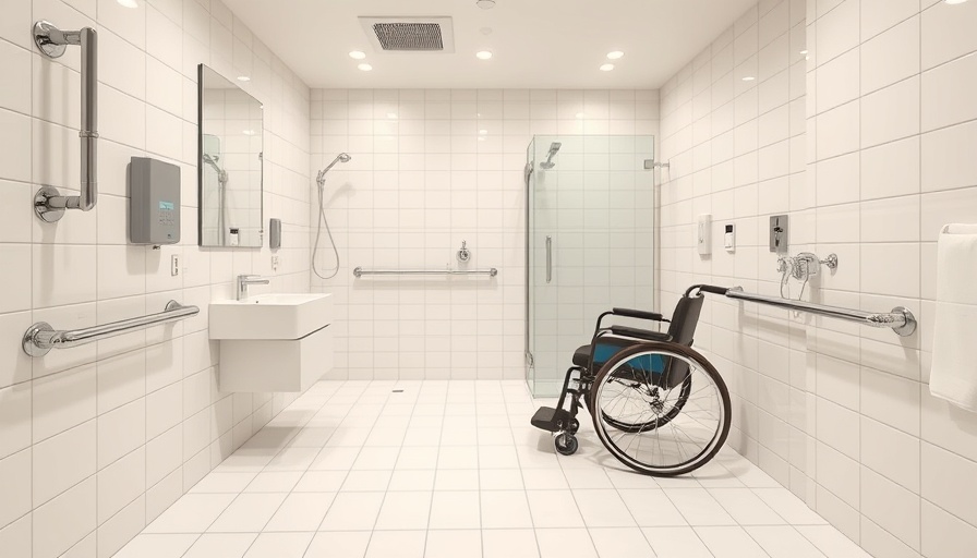 Modern wheelchair-accessible bathroom in New Jersey