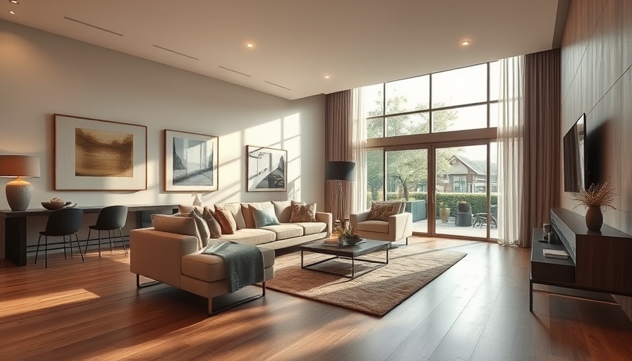 Modern living room with non-slip flooring in Toms River.