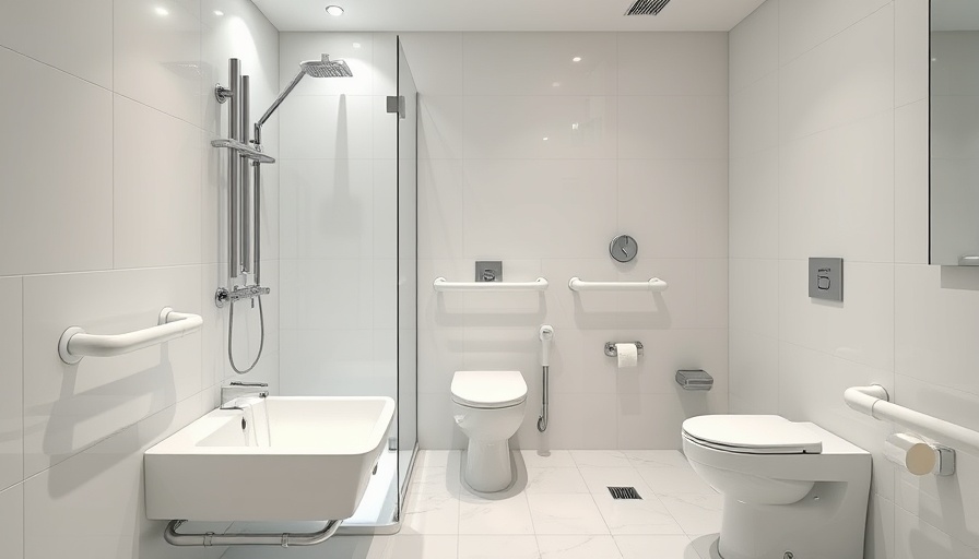Modern bathroom showcasing safety features in Toms River.