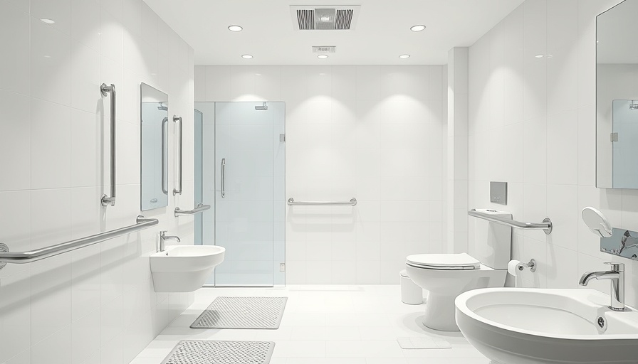 Modern bathroom with safety features for Bathroom Safety Insights.