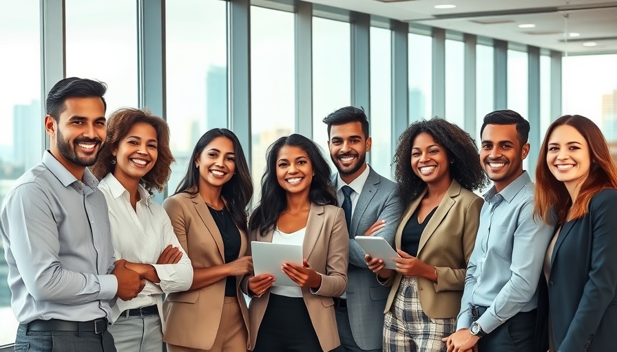 Diverse professionals collaborating in an office, symbolizing real-life success stories.