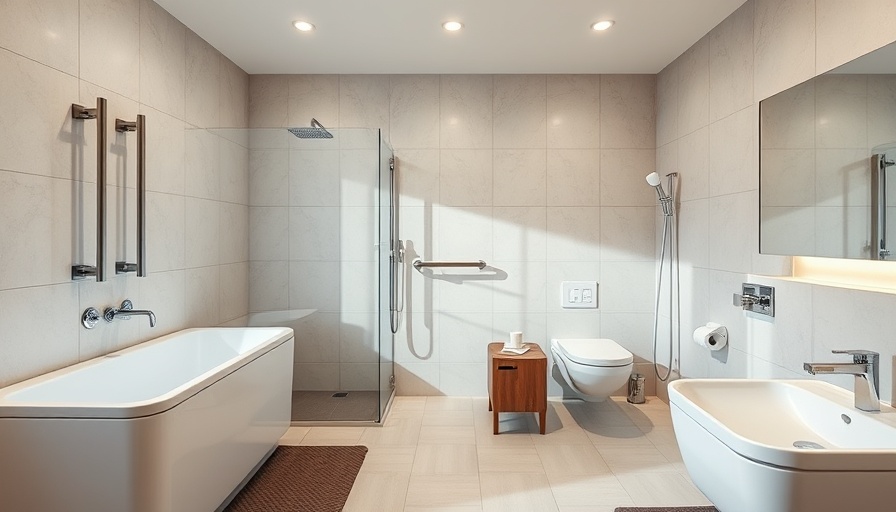 Modern bathroom safety strategies for elderly with grab bars.