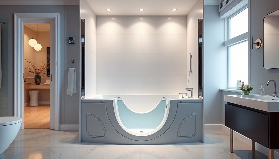 Modern walk-in tub emphasizing comfort and safety features.