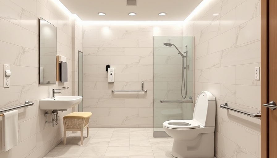 Modern ADA-compliant bathroom with accessibility features in Toms River.