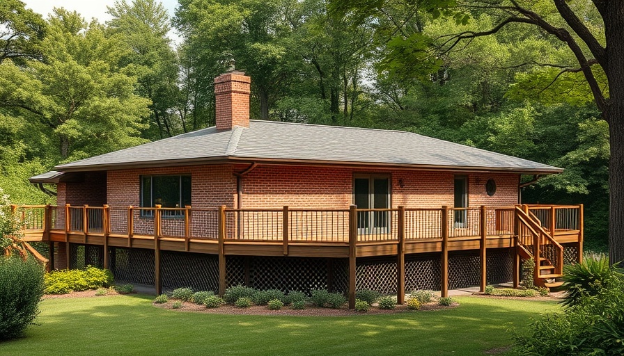 Spacious brick house with elevated deck, ideal setting for basement remodel permits in Brooklyn.