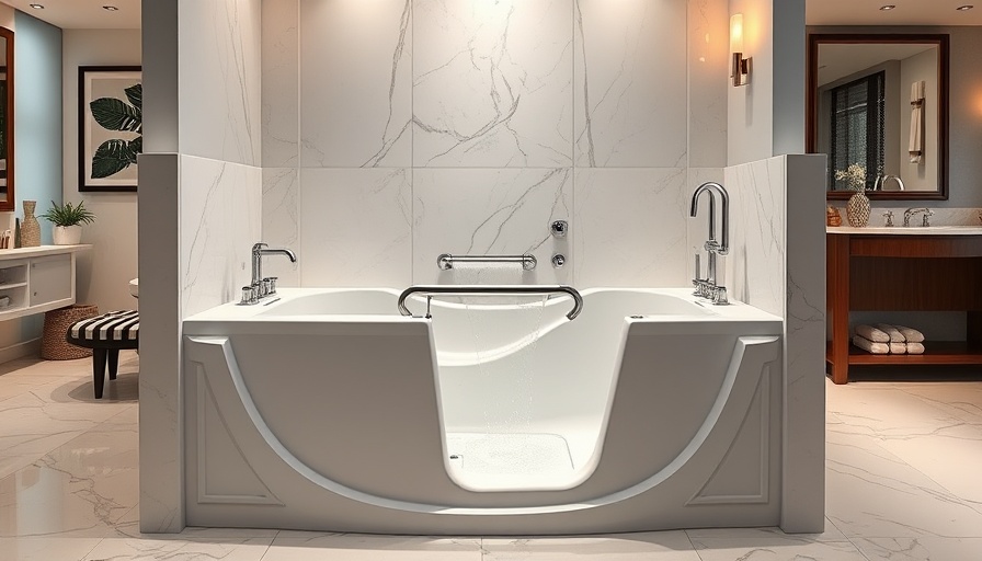 Modern walk-in tub revolutionizing bathroom design.