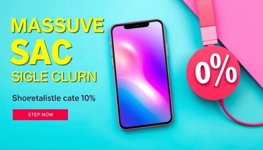Seasonal storage solutions ad showcasing discount on gadgets.