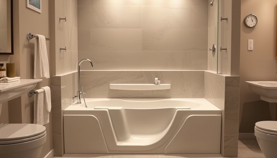 Benefits of Walk-In Tubs for Seniors: modern bathroom with stylish walk-in tub.