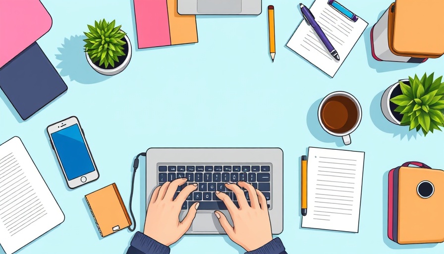 Smart storage and organization on a colorful desk setup.