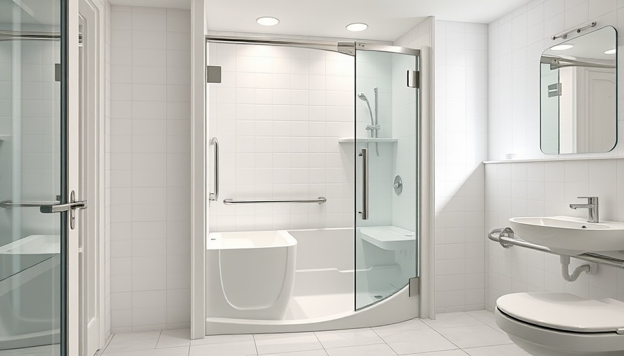 Walk-in tub advantages for elderly caregivers in a modern bathroom setting.
