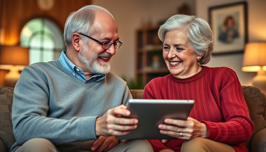 Senior couple discussing content strategies for seniors