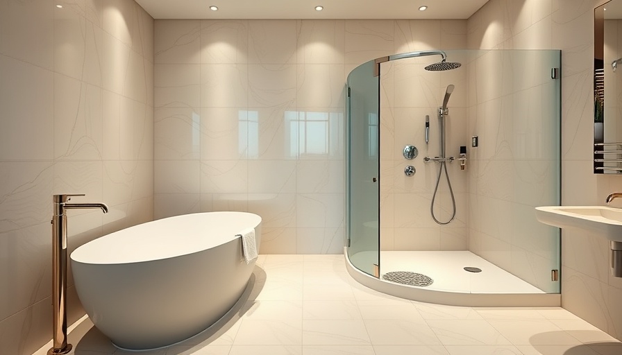 Comparing walk-in tubs and traditional showers in a modern bathroom.