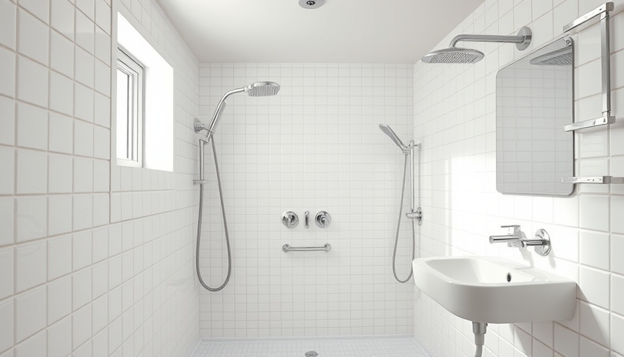 Safe showering setup in a modern bathroom, featuring ergonomic design and safety features.