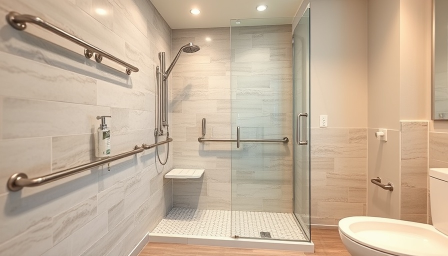 Safe walk-in shower use for seniors: modern design with safety features.