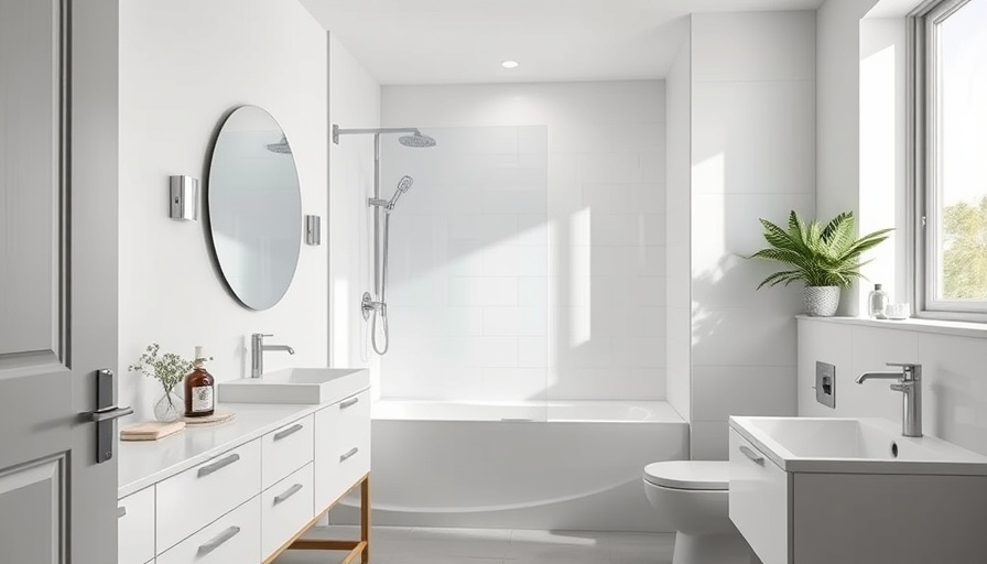 Modern DIY walk-in shower conversion in elegant bathroom.