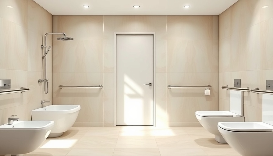 Modern accessible bathroom in Ocean County with safety features.