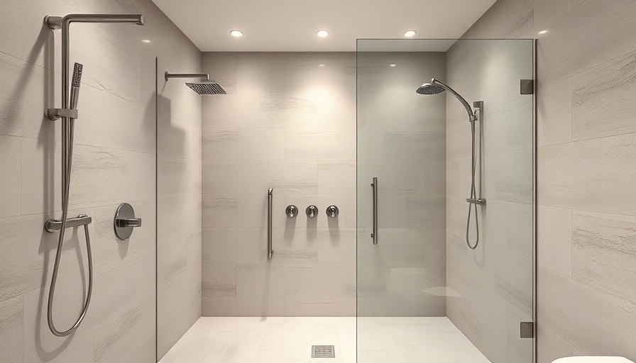 Modern barrier-free shower in Ocean County, elegant and spacious design.