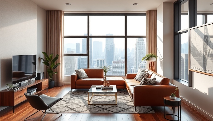 Optimized layout for small spaces with modern design in living room