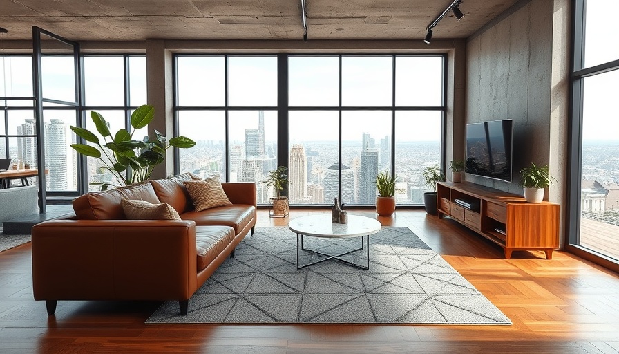 Modern apartment interior showcases extensive renovation with city view.