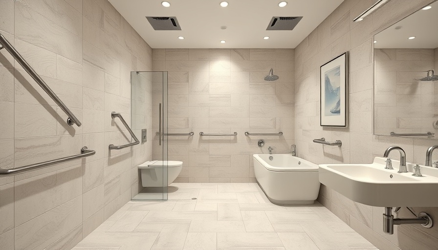 Creating a secure bathroom space with safety features and modern design.
