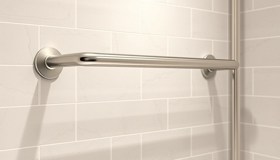 Sturdy grab bars for home safety in bathroom.