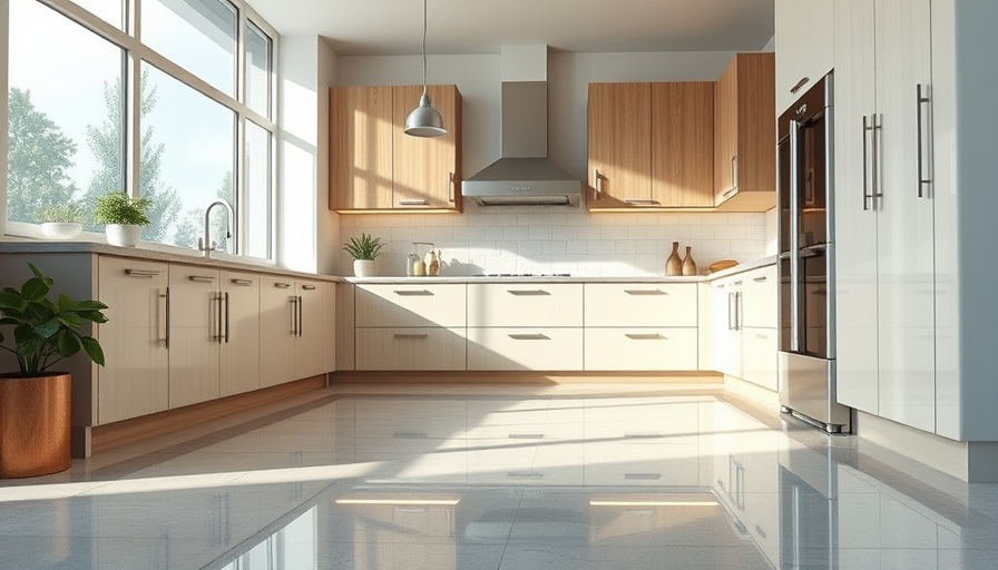 Modern kitchen showcasing best slip-resistant floors for safety.