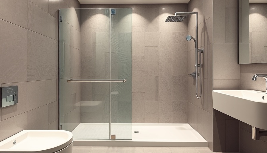Modern barrier-free shower design in Toms River, accessible and elegant.