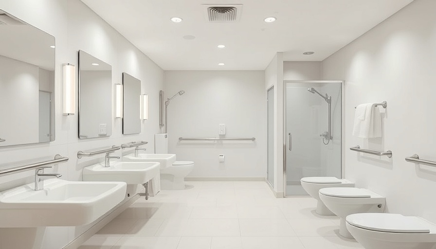 Modern ADA-compliant bathroom with accessible features.