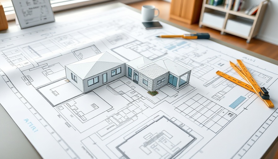 Blueprints on a table for ADA compliance home remodeling permits.