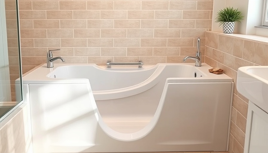 Benefits of Walk-In Tubs: modern accessibility in stylish bathroom.