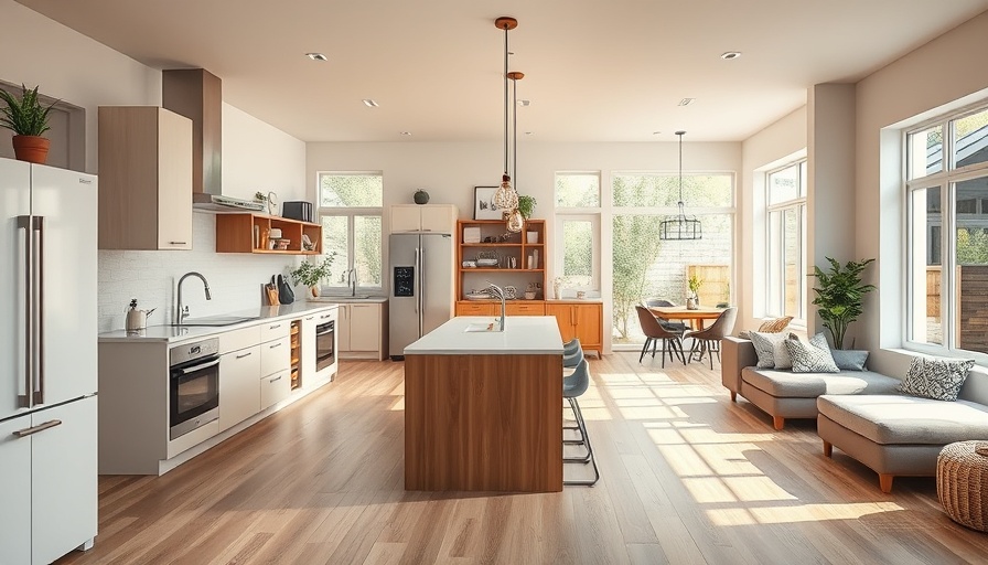 DIY accessibility upgrades in a modern home kitchen with wide pathways.