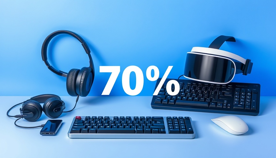 Advertisement showing 70% Amazon discount on tech gadgets.
