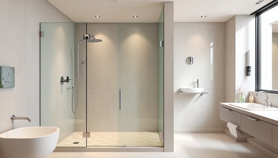 Modern barrier-free shower design with sleek fixtures.