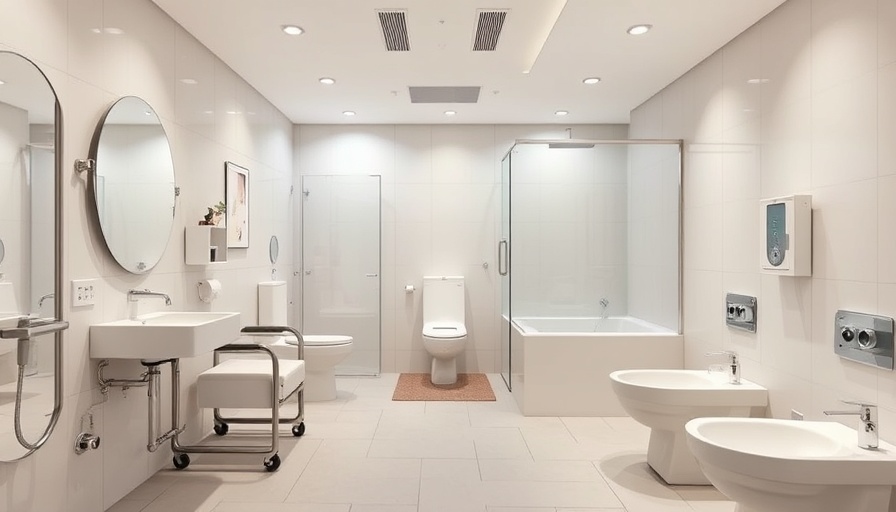 Modern accessible bathroom with inclusive features and sleek design.