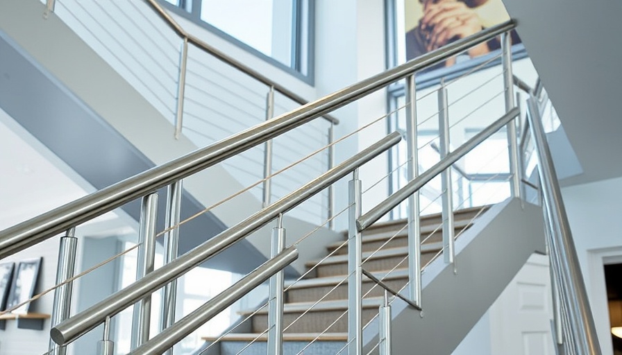 Best Safety Rails: Durable metal rails on modern staircase.