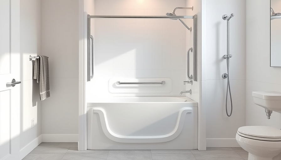 Modern walk-in tub showing safety benefits in bright bathroom.