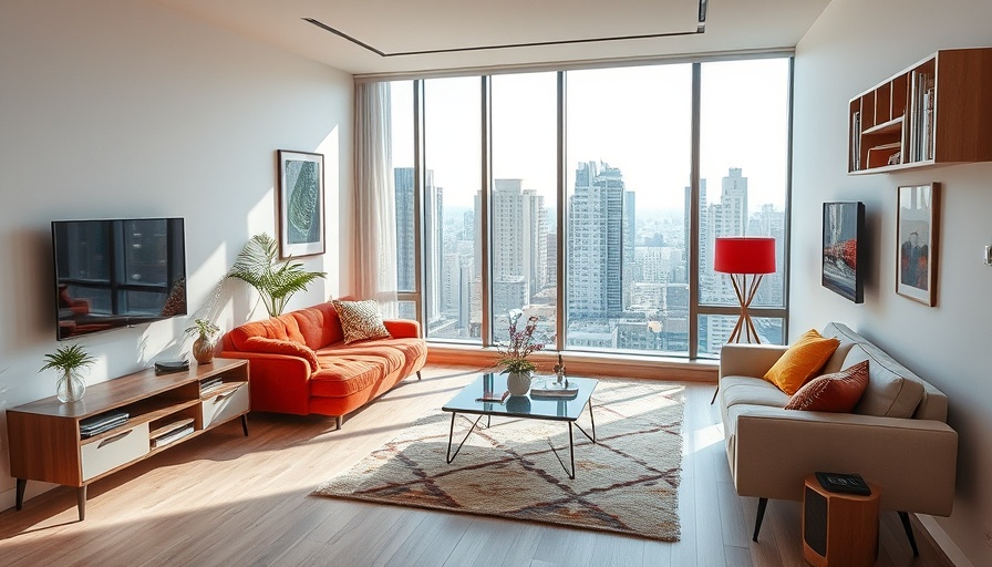 Optimized Layouts for Small Spaces: Modern room with city view.