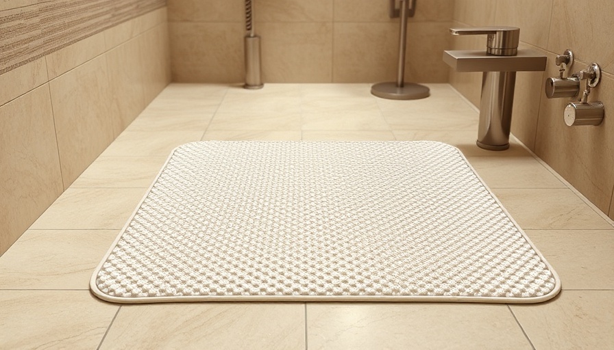 DIY Non-Slip Bathroom Mats in modern setting.