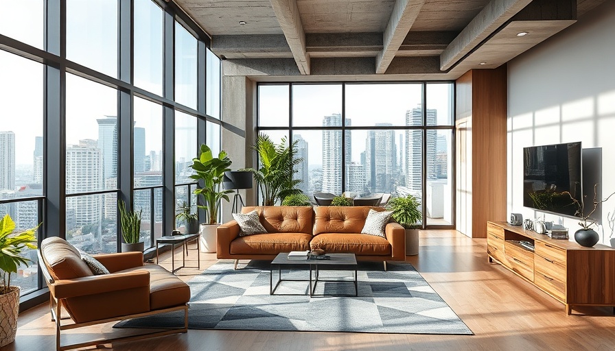 Modern apartment with large windows overlooking city, related to basement permit expenses in Brooklyn.
