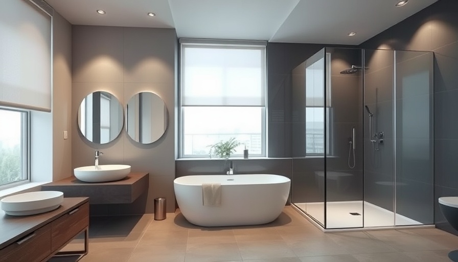Walk-in tub vs. showers in a modern bathroom interior.