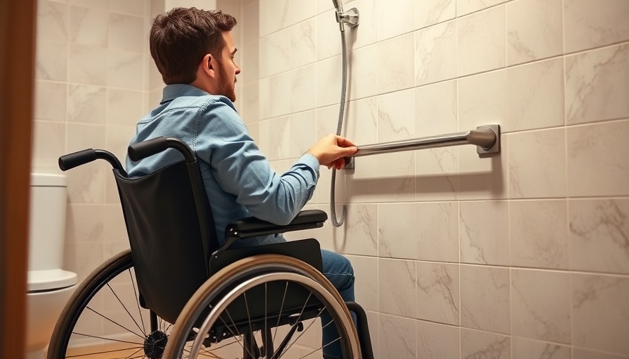 DIY Accessibility Upgrades in a modern bathroom with grab bars.