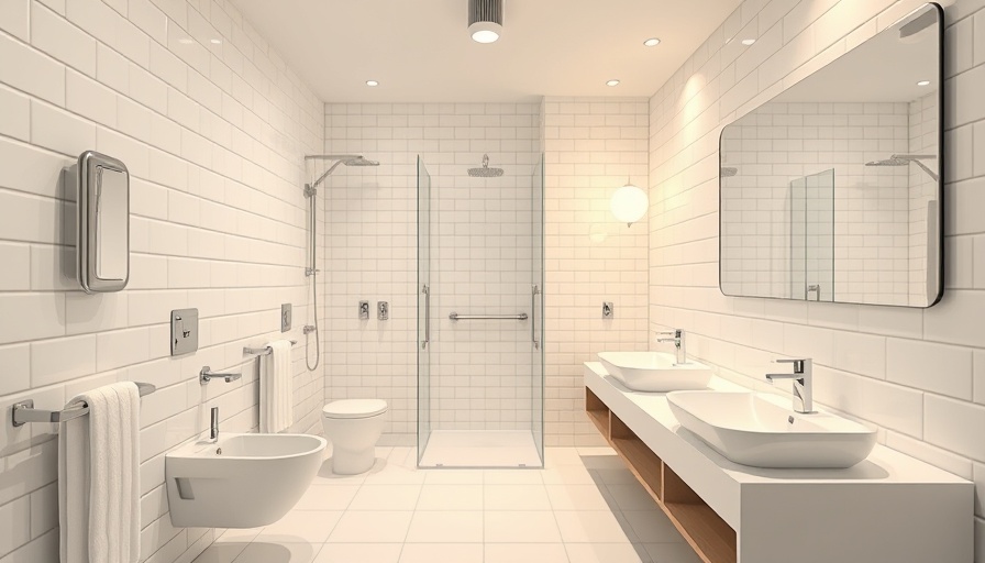 Modern barrier-free bathroom with sleek, inclusive design features.