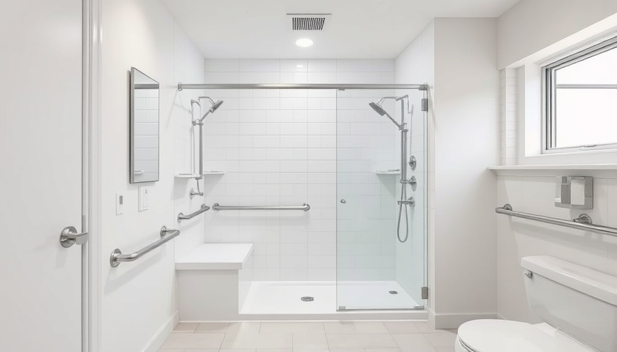 Accessible bathroom with senior safety modifications.