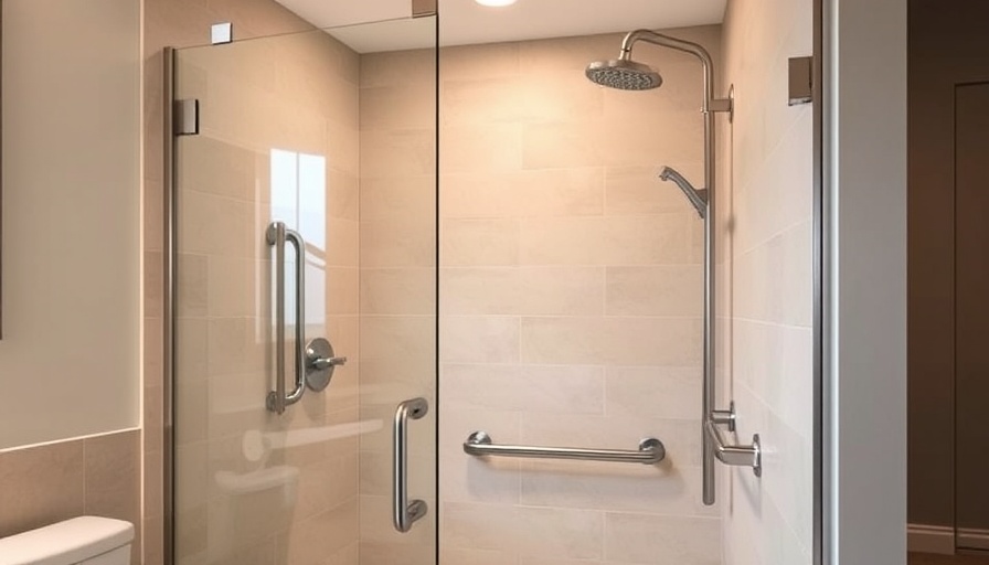 DIY accessibility upgrades in a modern bathroom with walk-in shower.
