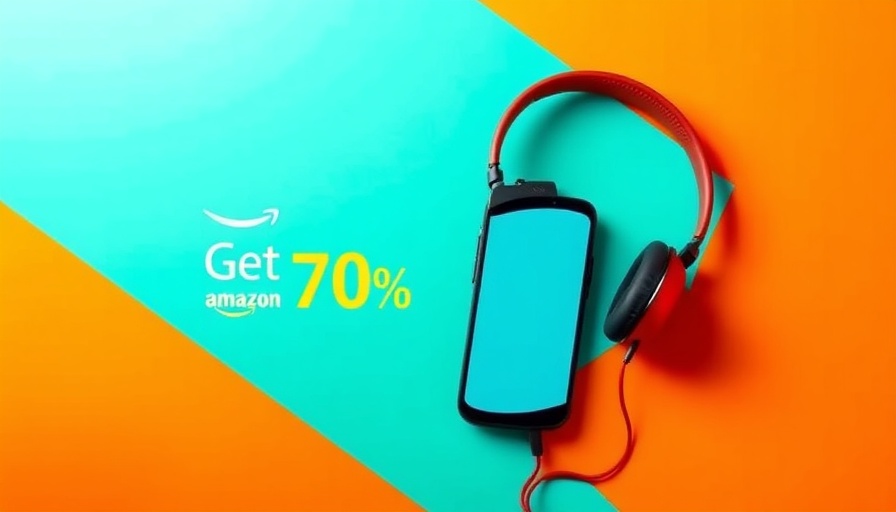 Optimized layout ad with smartphone and headphones offer.