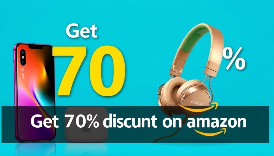 Advertising for discount on electronics with smart storage and organization.