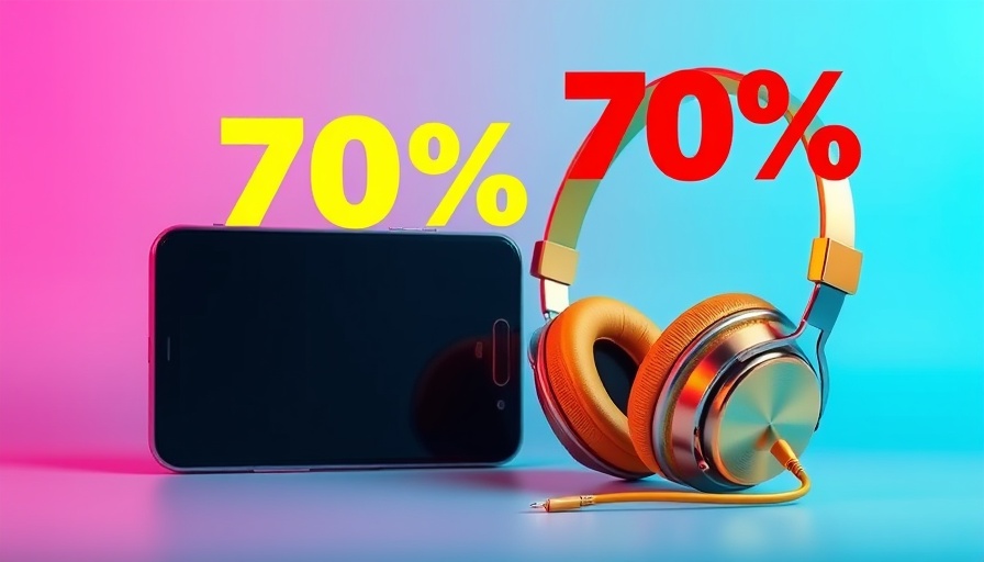 Promotional electronics ad with discount offer.