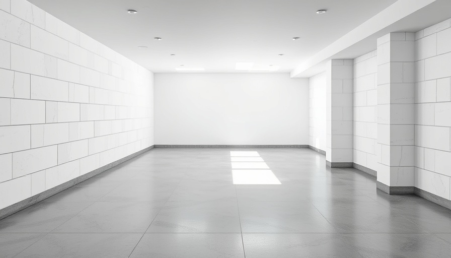 Modern basement showcasing waterproofing and flood prevention details