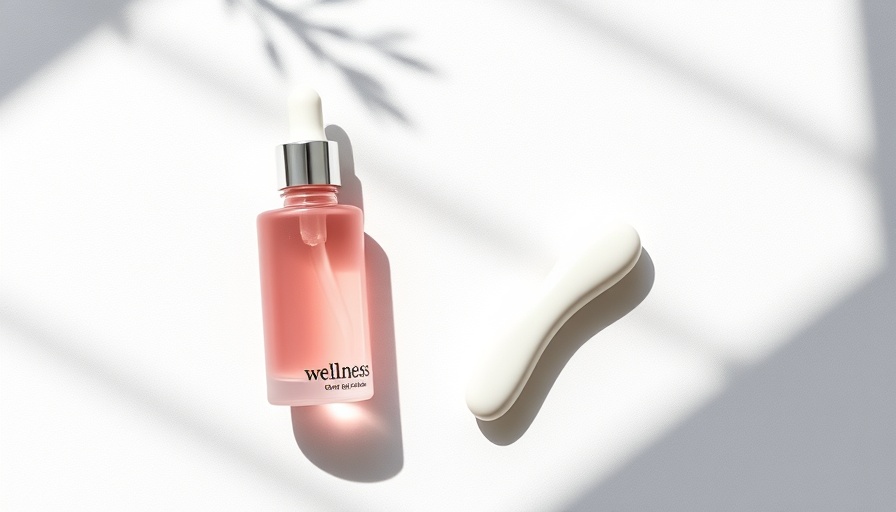 Elegant wellness tools under striped light for The New 50s Wellness Guide.