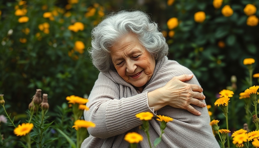 Tender moment between elderly woman and daughter in a garden, when is it time for assisted living?